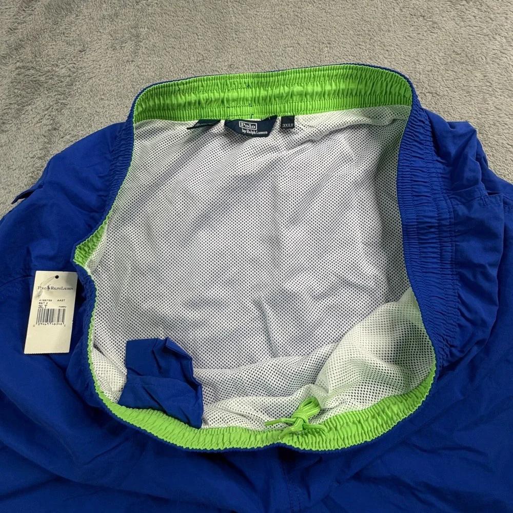 NWT Polo Ralph Lauren‎ Swim Trunks Mens 3XLT Blue Big & Tall Mesh Lined